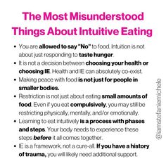 Binge Eating Recovery on Instagram: “There are Intuitive Eating Counselors trained and certified to help you navigate the nuances of this process. Because there are nuances!…” Eating Recovery Meals, Recovery Meals, Disorder Quotes, Body Image Issue, Balanced Life