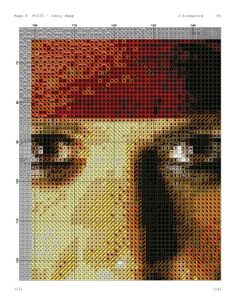 a woman's face made out of pixels