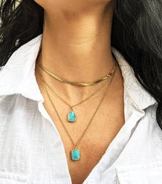 Turquoise Pendant Necklace. Minimalist Gold Turquoise Necklace, Trendy Turquoise Jewelry For Everyday Wear, Trendy Turquoise Jewelry For Everyday, Trendy Turquoise Necklace For Gift, Chic Layered Jewelry As A Gift, Chic Layered Jewelry For Gifts, Turquoise Necklace For Everyday Elegance, Elegant Turquoise Necklace For Everyday Wear, Elegant Turquoise Layered Necklace As Gift