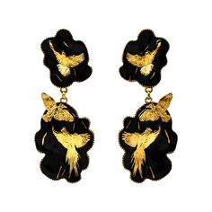 nspired by and named after Angela Mia's original full-figure sculpture, “Arise”, these exquisite earrings are made with 18K Gold-Plate and adorned with hand-painted Black Enamel for a striking aesthetic.

Embodying the spirit of the sculpture, the “Arise” earrings are a symbol of embracing one’s own strength, and rising above any challenge with confidence. Elegant Artistic Drop Earrings, Elegant Artistic Design Drop Earrings, Luxury Ceremonial Pierced Earrings, Elegant Enamel Earrings For Wedding, Elegant Enamel Wedding Earrings, Elegant Enamel Drop Clip-on Earrings, Luxury Formal Plug Earrings, Luxury Enamel Earrings For Formal Occasions, Luxury Enamel Earrings For Gift