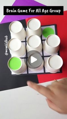 a video game for all age groups with cups and bowls on it's board