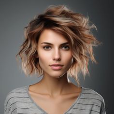 Medium Brown Shag Hair, Medium Length Layered Bob Hairstyles With Bangs, Hair Winter 2023, Shaggy Lob For Fine Hair Round Face, Textured Bob Haircut Mid Length, Bob 2023, Choppy Fringe, Shag Haircut Ideas, Bob Hairstyle Ideas