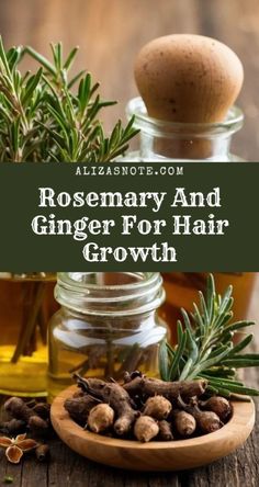 Cloves rosemary and ginger for hair growth, these three amazing ingredients aren’t just for cooking – they’re here to save your hair day!  From boosting circulation to nourishing your scalp and strengthening those strands, cloves, rosemary, and ginger offer a natural approach to getting the hair of your dreams.  So it’s time to spice things up with these natural wonders. #hairgrowth Ginger For Hair Growth, Ginger For Hair, Rosemary For Hair, Ginger Hair Growth, Cinnamon Hair, Hair Tea, Mint Hair, Ginger Benefits, Flowing Hair