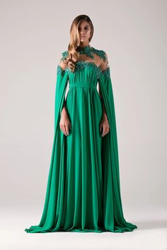 Sahara Muslim Evening Dresses, Fashion For Petite Women, Michael Costello, Gowns With Sleeves, Cape Dress, Fantasy Fashion, Petite Dresses, Formal Gowns, Fancy Dresses