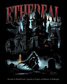 the cover to etheral's album, titled in black and red with an image of