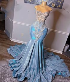 light blue prom dresses, crystal sequins evening gowns, mermaid prom dress Light Blue Prom Dresses, Light Blue Prom, Beaded Prom Dresses, Blue Prom Dresses, Light Blue Prom Dress, Beaded Evening Gowns, Prom Dresses Long Pink, Sequin Evening Gowns, Gorgeous Prom Dresses