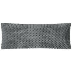 a gray pillow on a white background