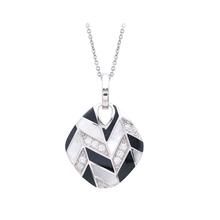 Chevron Pendant – Belle Étoile Jewelry Luxury Mother Of Pearl Formal Jewelry, Luxury Formal Mother Of Pearl Jewelry, Formal White Jewelry With Black Enamel, Elegant Black Mother Of Pearl Jewelry, Black High Luster Necklace For Formal Occasions, Formal Black High Luster Necklaces, Formal Black High Luster Necklace, Formal High Luster Black Necklace, Elegant Black Enamel Pendant Necklace