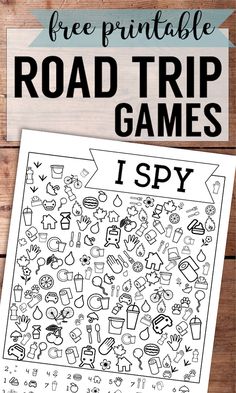 a printable road trip game for kids to play