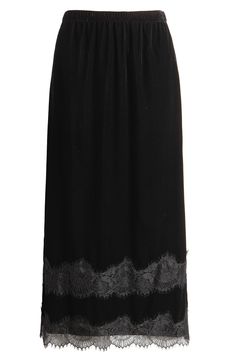 Cut to a beloved and versatile midi length, this lace-lilted velvet skirt would work well for looks both fun and fancy. An elastic waist keeps you discreetly comfy all night long. 33" length (size Medium) Elastic waist Unlined 100% polyester Machine wash, tumble dry Imported Long Black Velvet Skirt Outfit, Velvet Floral Skirt, Velvet Midi Skirt Black, Velvet Midi Skirt Vintage, Velvet Floral Midi Skirt, Velvet Midi Skirt, Black Velvet Skirt, Velvet Skirt, Sam Edelman