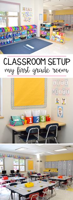 the classroom setup for my first grade room is clean and ready to be used by students