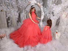 Mom Daughter Matching Dresses Birthday, Mother Daughter Birthday Dress, Mommy And Me Outfits Dresses, Most Expensive Dress, Daughter Pictures, Expensive Dresses, Mother Clothing, Mother Daughter Dresses Matching, Mom And Daughter Matching