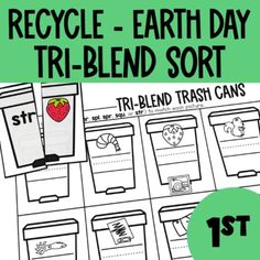 an earth day tri - blend sort is shown with the text