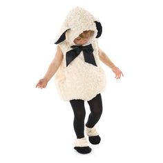 Your little angel will have the best Halloween ever when you buy the Vintage Lamb Toddler Costume! With your purchase, you will receive a white fluffy body suit with a black bow, a matching hood, and a pair of shoe covers. Buy your adorable lamb costume today, and go make this Halloween a bahhh-eautiful one! Size: 6-12M.  Color: Multicolor. Child’s Sheep Costume Pattern, Nativity Costumes For Kids Sheep, Toddler Mary Costume, Infant Angel Costume, Sheep Fancy Dress Woman, Toddler Big Foot Costume, Toddler Hobo Costume, Ghost Infant Costume, Sheep Costume Pattern