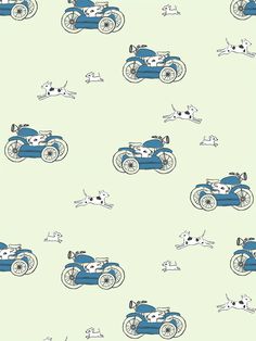 a blue motorcycle with dogs riding on it