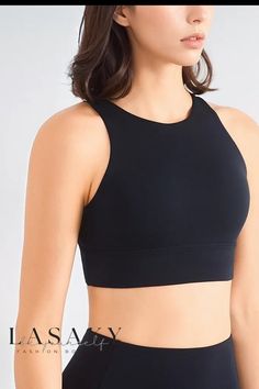 Lasaky - Premium Seamless High-Neck Yoga Sports Bra: Optimal Support, Superior Bounce Control, and Unparalleled Comfort Neck Yoga, Dressing Style, Yoga Sports Bra, Color Fabric, Sport Bra, Clothing Patterns, Fabric Color, High Neck, Sports Bra