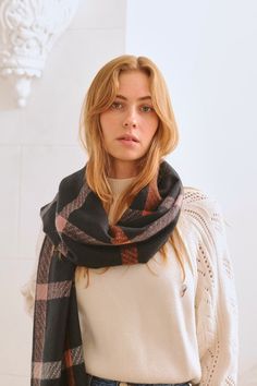 -Plaid Scarf-Multi color-Fringed edges-Can be worn as a blanket scarf/shawl-Warm & fashionableMaterial Composition: 100% Polyester 27.55" x 70.86" Winter Plaid, Cool Graphic Tees, Fashion Inspiration Design, Blanket Scarf, A Blanket, Burgundy Color, Scarf Shawl, Winter Scarf, Lifestyle Brands