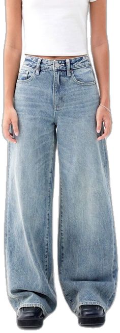 Baggy High Rise Washed Blue Jeans, Mid Rise Baggy Jeans, Cheap Baggy Washed Blue Jeans, High Rise Baggy Washed Blue Jeans, Pacsun Eco Medium Blue Low Rise Baggy Jeans, High Waisted Baggy Jeans, Baggy High-waist Rigid Denim Flare Jeans, Bday List, Pacsun Jeans