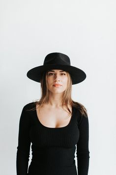 Crush your outfit with your new bold and beautiful hat. I am edgy, I am classy. Wear me in many ways, for I am limitless. I Am Limitless, Classy Wear, Wool Fedora, Black On Black, Bold And Beautiful, Beautiful Hats, Wide Brimmed, Black Wool, Fedora