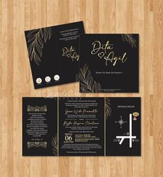 #wedding #weddinginvitation #blackinvitation #undangan #undanganpernikahan Design Undangan Pernikahan, Undangan Pernikahan Aesthetic, Book Themed Wedding Invitations, Simple Wedding Invitation Card, Nikah Decor, Father Daughter Photography, Book Themed Wedding