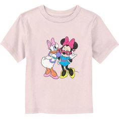 60% Cotton  40% PolyesterWash cold; dry lowImportedListed in toddlers sizes Minnie Mouse And Daisy Duck, Daisy Duck, Toddler Sizes, Minnie Mouse, Daisy, Disney, T Shirt