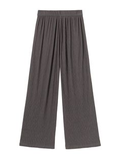 Details: Unique casual pants in smoky gray Made of high quality polyester with spandex, imported pleating machine, soft and smooth hand feeling Elastic waistband, side pockets Loose leg Materials & Care: Polyester Fiber 97.4%, Spandex 2.6% Hand wash | Dry clean Do not bleach Size & Fit: Model is 5'7", Bust 32, Waist 24, Hips 35, wearing a size S Item #: LM3PA18 Gray High-waisted Pants With Elastic Waistband, Gray Ankle-length Pants With Elastic Waistband, Gray Elastane Bottoms, Gray Stretch Straight Pants, Gray Stretch Bottoms With Elastic Waistband, Gray Trousers With Elastic Waistband, Chic Gray Bottoms With Elastic Waistband, Gray Straight Pants With Elastic Waistband, Gray Pants With Elastic Waistband