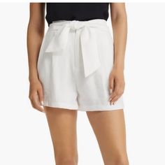 Cece Tie Waist Pleat Shorts White Size 6 New With Tag. Step Out Into The Sun Wearing These Lightweight Shorts Textured With Tucked Pleats And Topped With A Charming Waist Tie. 3 1/2" Inseam; 30 1/2" Leg Opening; 13" Front Rise; 17 1/2" Back Rise (Size 8) Lined 90% Rayon, 10% Nylon Machine Wash, Tumble Dry Imported Item #7103391 White Bottoms With Tie Waist And Short Length, White Tie Waist Shorts, Chic Tie Waist Shorts, Elegant Short Bottoms For Vacation, Elegant Short Length Bottoms For Vacation, Elegant Short-length Bottoms For Vacation, Lightweight Shorts, Shorts White, Pleated Shorts