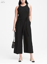 Product 4 Versatile Sleeveless Jumpsuits For Work, Chic Sleeveless Jumpsuits With Adjustable Straps, Elegant Wide Leg Jumpsuits And Rompers With Pockets, Chic Sleeveless Jumpsuits And Rompers With Adjustable Straps, My Wardrobe, Back Neck, Wide Leg Jumpsuit, Banana Republic, Wide Leg