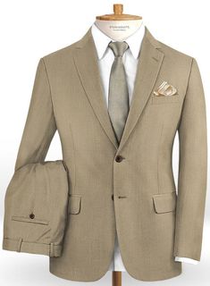 Revive the decades of standout looks with our Scabal Boston Khaki Wool Suit. Crafted from 100% wool, the khaki color of the suit is highly versatile and can make a surprisingly stylish alternative to traditional jacket, creating a flawless ensemble for special events and formal occasions. Simply team it up with a white formal shirt, maroon tie and polished black shoes to complete the look. 
 
 Look Includes  Scabal Boston Khaki Wool Fabric  Two Button Jacket Style  Notch Lapel  Real Horn Brown B Formal Beige Tweed Jacket, Beige Wool Suits For Professional Tailoring, Tailored Beige Tweed Jacket For Business, Beige Wool Suits For Tailoring, Beige Tweed Jacket With Notch Lapel For Formal Occasions, Beige Tweed Jacket With Suit Collar For Business, Fitted Beige Tweed Jacket For Business, Tailored Beige Tweed Jacket With Suit Collar, Formal Beige Tweed Jacket With Welt Pockets