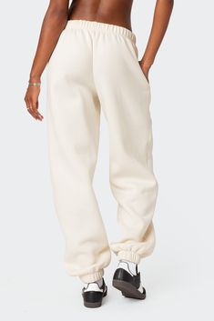 Sweatpants Oversized fit Cotton, Polyester Model wears size S Model height is 5'9 Item care: Wash with similar color Cheap Trendy Cotton Joggers, Affordable Baggy Sweatpants, Nude Nike Sweatpants, Cute Nike Sweat Pants, Nike Sweatpants Cute, Cute Nike Sweats, Trendy Wide-leg Cotton Joggers, Cotton Sweats With Elastic Waistband For Fall, Cotton Sweatpants With Ribbed Cuffs For Loungewear