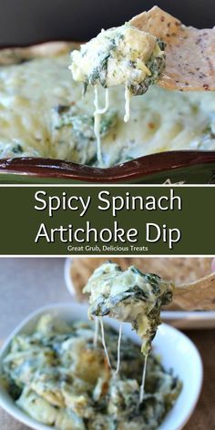 spinach artichoke dip is an easy and delicious appetizer