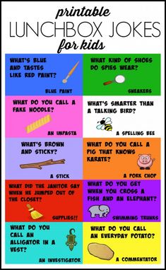 the printable lunchbox jokes for kids