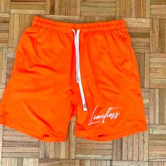 Nwot Shorts With A Polyester Feel To Them. Haves Two Pockets And Drawstrings. Size Says Xl But Fits Like An Large.Any Questions Feel Free To Ask Before Purchasing. Orange Cotton Shorts, Butterfly Man, Shein Shorts, 2 Piece Short Set, White Joggers, Jogging Shorts, Tennis Shorts, Drawstring Waist Shorts, Orange Shorts