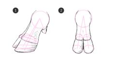 step by step instructions on how to draw shoes