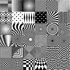 an abstract black and white background with different shapes