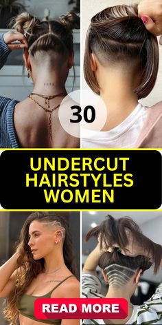 Top 30 Undercut Hairstyles for Women – Bold & Chic Cuts of 2024 - divagaze.com Medium Length Haircut With Undercut, Medium Hair With Undercut, Undercuts For Women Medium Length, Undercut Hairstyles Women Medium, Female Undercut Long Hair, Side Undercut, Undercut Bob Haircut, Creative Haircuts