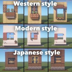 six different styles of modern style japanese style windows and doors in the same house design