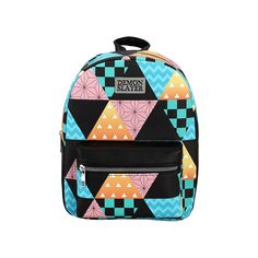 "Personalize your style with this Demon Slayer Patterns mini backpack. Personalize your style with this Demon Slayer Patterns mini backpack. 11\"H x 8.5\"W x 4\"D Handle: 2.5'' drop Adjustable shoulder strap length: 16\" - 34\" Woven straps Zipper closure Exterior: 1 zip pocketCONSTRUCTION & CARE Exterior: PU Lining: polyester Wipe clean Imported Size: One Size. Color: Blue. Gender: female. Age Group: adult." Blue Bags With Zipper Closure For Streetwear, Blue Backpack For Streetwear, Blue Streetwear Bag With Adjustable Strap, Blue Bags With Adjustable Strap For Streetwear, Blue Adjustable Strap Bag For Streetwear, Blue Streetwear Standard Backpack, Blue Bags For Back To School Streetwear, Blue Back To School Bags, Blue Backpack For Back To School Streetwear