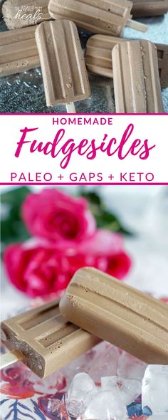 homemade fudgesices made with palen and sugar