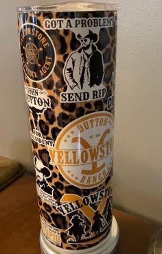 This is a Yellowstone inspired tumbler, 20oz skinny w/lid and straw hand wash Yellowstone Rip, Rip Jeans, Dutton Ranch, Western Tumbler, Kids Cups, Custom Cups, Tumbler Design, Tumbler Cups, Dinnerware Set