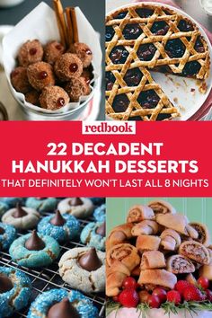 twelve desserts that definitely won't last all 8 nights cover image with text overlay