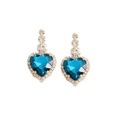 in stock Blue Jewelry For Valentine's Day Party, Blue Heart Cut Jewelry For Party, Valentine's Day Blue Heart Earrings, Blue Elegant Heart Earrings For Pierced Ears, Blue Heart Earrings For Party, Elegant Blue Earrings For Valentine's Day, Elegant Blue Heart Earrings For Pierced Ears, Blue Heart Cut Earrings For Valentine's Day, Blue Heart-shaped Earrings For Party