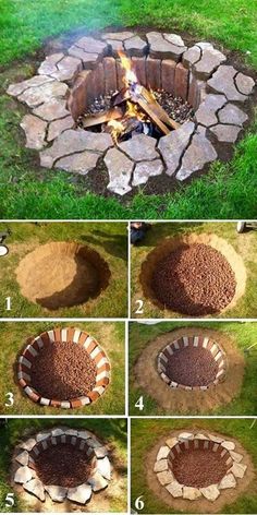 the steps to build an outdoor fire pit