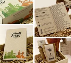 four different views of the urban group's menus in their packaging designs and instructions