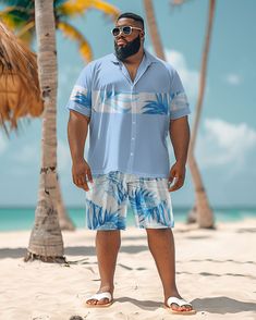 This Hawaiian Shirt Shorts Set is suitable for all kinds of casual occasions, such as vacations, beach parties, summer picnics and so on. You can pair it with a pair of sandals or sneakers for a trendy look. Whether you are on vacation or in daily life, this set will bring you a comfortable and stylish wearing experience. Casual suit: Casual men's short-sleeved shirt suit focuses more on comfort and leisure. It usually consists of a light, short-sleeved shirt worn with jeans or slacks. This set Summer Picnics, Suit Casual, Beach Parties, Plant Print, On Vacation, Shorts Set, Print Shirt, Hawaiian Shirt, Daily Life