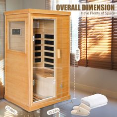 a diagram showing the features of a sauna