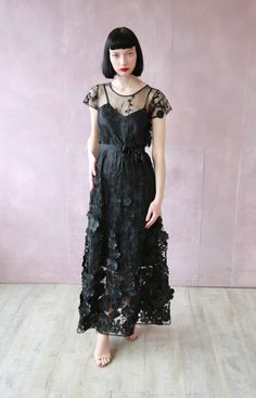 Black Flowers Embroidered All Occasions. Short Sleeve Embroidered Dress With Floral Applique For Party, Party Embroidered Dress With Floral Applique And Short Sleeves, Floral Embroidered Short Sleeve Evening Dress, Evening Floral Embroidered Short Sleeve Dress, Short Sleeve Embroidered Dress With Floral Embroidery For Evening, Elegant Black Embroidered Spring Dress, Black Embroidered Summer Party Dress, Elegant Black Embroidered Dress For Spring, Black Embroidered Dress For Summer Party