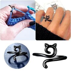 Yarn Ring Cat Kitty Ears Adjustable Size Crochet Ring Beginner Knitting Crocheting Gift Crochet Tension Regulator Tool Finger Ring Gift Black Ring Cat contains 1pc ring The Ring adjustable Mens Resin Ring Ring for Hand Tow Ring Jewelry for Women Finger Ring for Men Promise Ring Rose Size: One Size. Preppy Ring, Yarn Ring, Crochet Tension, Crochet Ring, Ring Cat, Cool Rings For Men, Ring Boy, Beginner Knitting, Crochet Rings