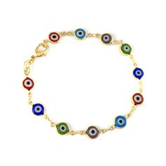 PRICES MAY VARY. Title: JOTW Gold Overlay with Mini Evil Eye Style 7.5 Inch Clasp Bracelet. Product Type: Departments > Women > Jewelry > Bracelets > Link Evil Eye Spiritual, Eye Spiritual, Heart Bangle Bracelet, Foot Bracelet, Turkish Eye, Protection Jewelry, Turkish Evil Eye, Spiritual Protection, Bow Jewelry