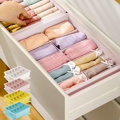 Guanhe Closet Underwear Organizer Storage Box with Lid, 10 Cell Collapsible Dustproof Plastic Cabinet Drawer Dividers Organizers Home Underwear Storage Box Drawer Organizer Compartment With Lid Panty Organizer Features: Space Saving Design: This compact organizer helps you declutter your drawers, making it easy to keep socks, underwear, and small accessories neatly stored and accessible. Multiple Compartments: Featuring multiple slots for optimal organization, this storage box keeps items separa Panty Organizer, Panty Organization, Plastic Cabinet, Sock Organization, No Closet Solutions, Storage Box With Lid, Bedroom Drawers, Space Saving Design, Lid Organizer